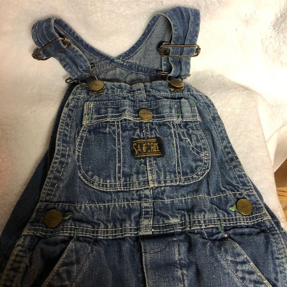 Vintage 1970 Denim Overalls Sanforized childs - Picture 2 of 4